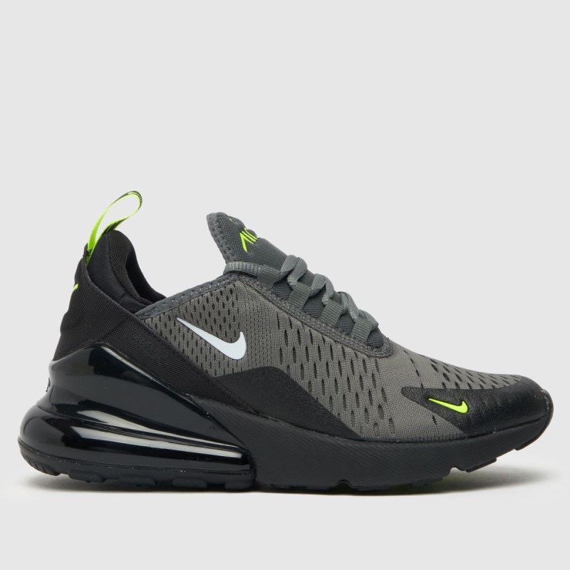 Dr.Martens NZ Nike Air Max 270 Boys Youth Trainers Grey-Black