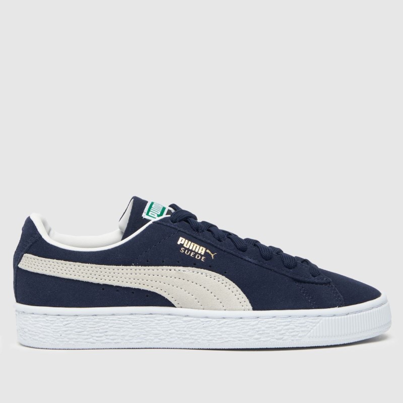 Navy-White Dr.Martens NZ Puma Suede Classic Xxi Boys Youth Trainers