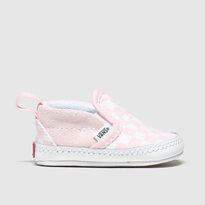 Vans Slip-On V Crib Girls Baby Trainers Dr.Martens NZ White-Pink