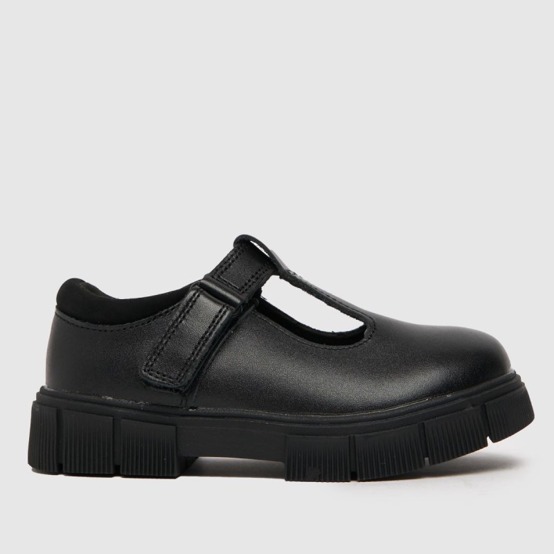 Schuh Loopy Leather T Bar Girls Toddler Shoes Dr.Martens NZ Black