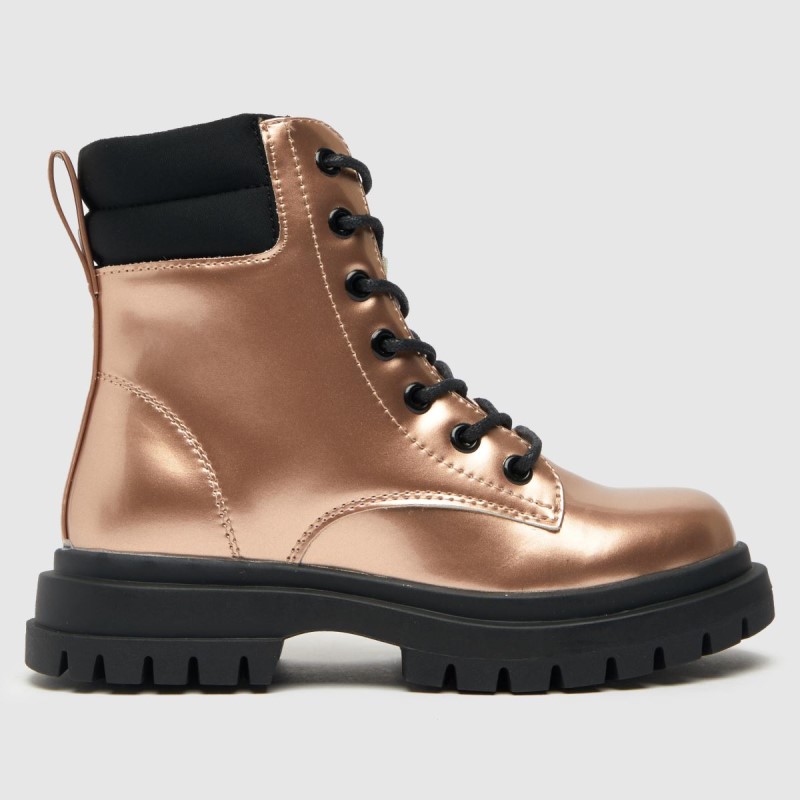 Bronze Dr.Martens NZ Schuh Chance Lace Up Girls Junior Boots