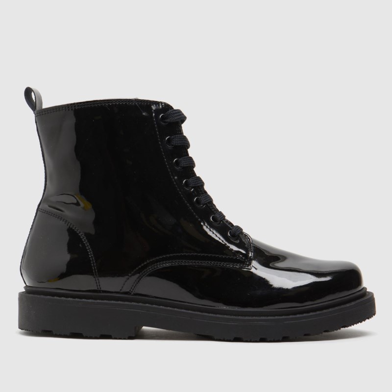 Schuh Creator Lace Up Girls Youth Boots Black Dr.Martens NZ