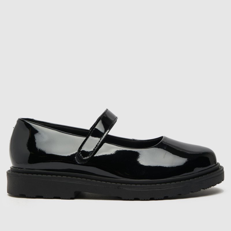 Dr.Martens NZ Black Schuh Lagoon Patent Girls Youth Shoes