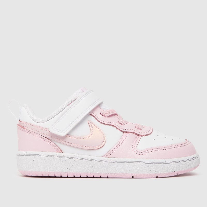 Nike Court Borough Low 2 Girls Toddler Trainers White-Pink Dr.Martens NZ
