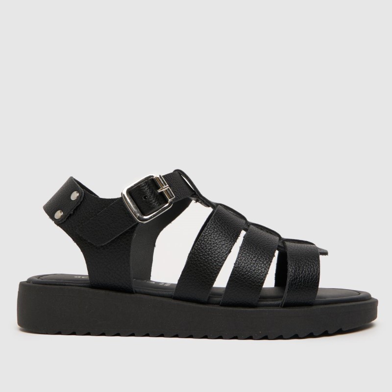 Schuh Truth Strappy Girls Junior Sandals Black Dr.Martens NZ