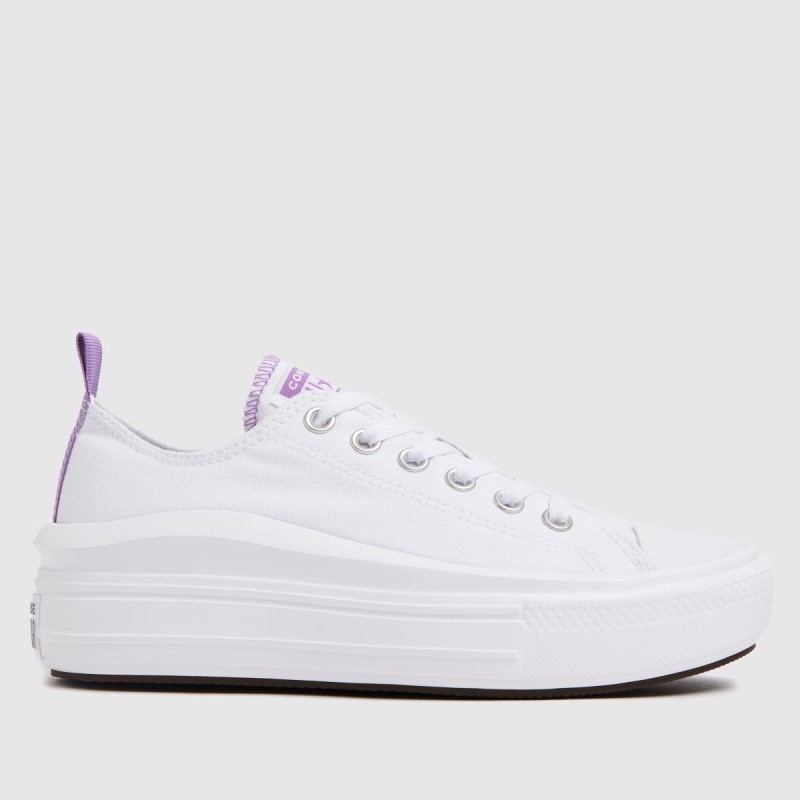 Dr.Martens NZ Converse Move Color Pop Girls Youth Trainers White-Purple