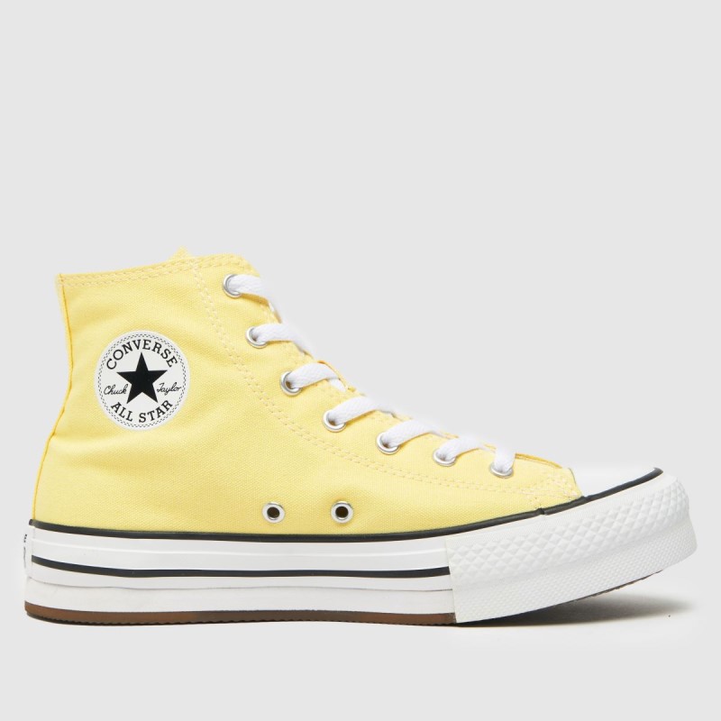 Yellow Converse All Star Eva Lift Hi Girls Youth Trainers Dr.Martens NZ