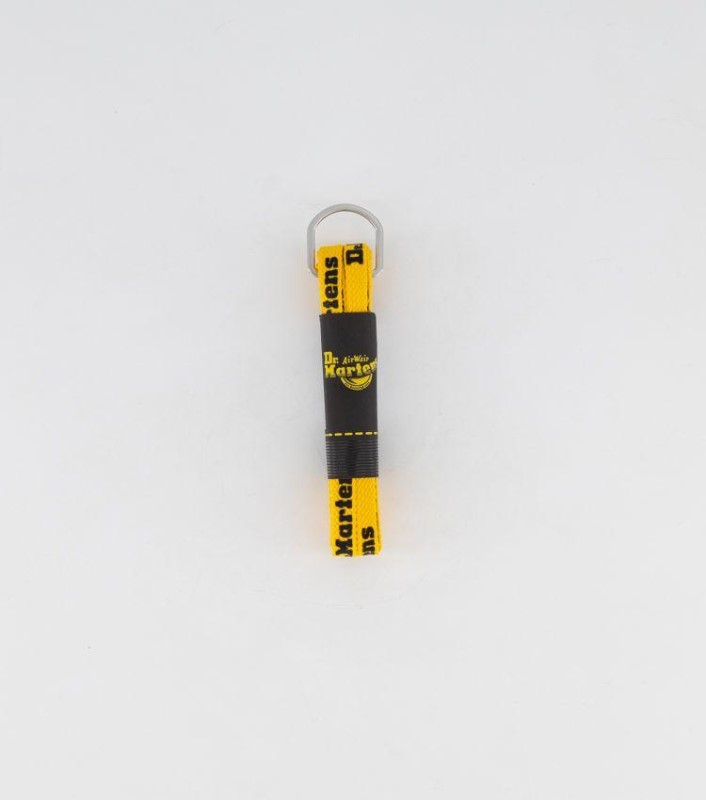 140 CM Yellow Black Logo Dr.Martens NZ 140Cm Logo Flat Laces (8-10 Eye)