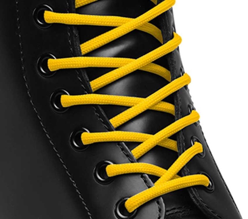 140Cm Round Laces (8-10 Eye) Dr.Martens NZ Yellow Round