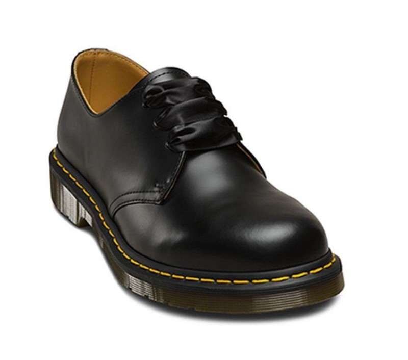 Black 65Cm Ribbon Laces (3 Eye) Dr.Martens NZ